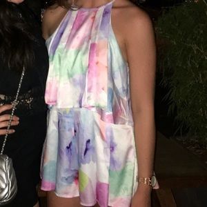Pastel floral romper (Size M)